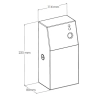Obudowa Merida Stella GSP018 – schemat wymiarów 22,5 × 11,4 × 8 cm